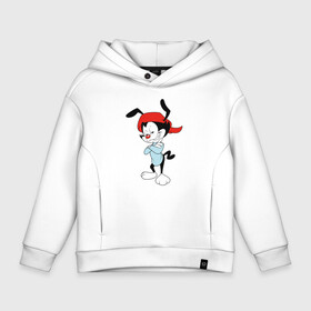 Детское худи Oversize хлопок с принтом Вакко Уорнер.Animaniacs в городе Новоалтайск, френч-терри — 70% хлопок, 30% полиэстер. Мягкий теплый начес внутри —100% хлопок | боковые карманы, эластичные манжеты и нижняя кромка, капюшон на магнитной кнопке | animaniacs | vdpartat | wakko warner | вакко уорнер | озорные анимашки