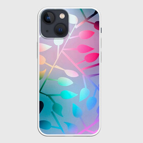 Чехол для iPhone 13 mini с принтом Листья. в городе Новоалтайск,  |  | весна | летние | листья | минимализм | модные | популярные иллюстрации | прикольные картинки | стиль | стильные | текстура | фон
