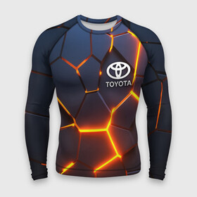 Мужской рашгард 3D с принтом TOYOTA | ТОЙОТА в городе Новоалтайск,  |  | 3d плиты | abstraction | auto | geometry | hexagon | neon | paints | sport | stripes | texture | toyota | triangle | абстракция | авто | автомобиль | автомобильные | бренд | брызги | брызги красок | геометрия | краски | марка | машины | неон