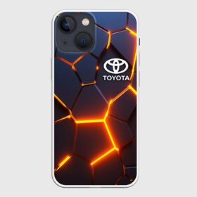 Чехол для iPhone 13 mini с принтом TOYOTA | ТОЙОТА в городе Новоалтайск,  |  | 3d плиты | abstraction | auto | geometry | hexagon | neon | paints | sport | stripes | texture | toyota | triangle | абстракция | авто | автомобиль | автомобильные | бренд | брызги | брызги красок | геометрия | краски | марка | машины | неон