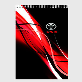 Скетчбук с принтом TOYOTA в городе Новоалтайск, 100% бумага
 | 48 листов, плотность листов — 100 г/м2, плотность картонной обложки — 250 г/м2. Листы скреплены сверху удобной пружинной спиралью | Тематика изображения на принте: auto | sport | toyota | авто | автомобиль | автомобильные | бренд | марка | машины | спорт | тойота