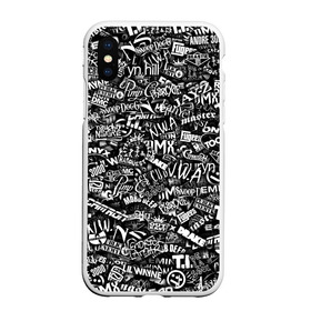 Чехол для iPhone XS Max матовый с принтом Top Hip Hop в городе Новоалтайск, Силикон | Область печати: задняя сторона чехла, без боковых панелей | 50cent | eminem | hip hop | ice cube | jay z | onix | public enemy | rap | raper | rapper | run dmc | wu tang | паттрен | реп | репер | рэп | хип хоп