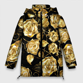 Женская зимняя куртка 3D с принтом Golden Roses в городе Новоалтайск, верх — 100% полиэстер; подкладка — 100% полиэстер; утеплитель — 100% полиэстер | длина ниже бедра, силуэт Оверсайз. Есть воротник-стойка, отстегивающийся капюшон и ветрозащитная планка. 

Боковые карманы с листочкой на кнопках и внутренний карман на молнии | flower | flowers | gold | golden | luxe | luxery | pink | rose | золотая | золото | красивая | мода | прикольная | приятная | роза | розовая | стильная | тренд | цветок | цветы | цвточки