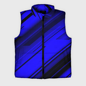 Мужской жилет утепленный 3D с принтом Blue and Black в городе Новоалтайск,  |  | abstraction | geometry | hexagon | stripes | text | texture | абстракция | геометрия | линии | неон | неоновый | полосы | синий | спорт | текстура | фигуры | черный