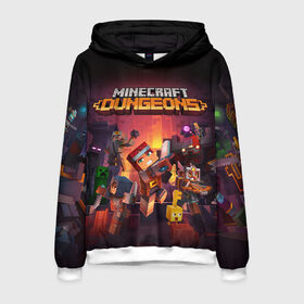 Мужская толстовка 3D с принтом Minecraft Dungeons в городе Новоалтайск, 100% полиэстер | двухслойный капюшон со шнурком для регулировки, мягкие манжеты на рукавах и по низу толстовки, спереди карман-кенгуру с мягким внутренним слоем. | dungeons | game | microsoft | minecraft | pixel | выживание | зомби | игра | крафт | крипер | лава | летсплей | майнкрафт | майнкрафтер | майнкрафтеры | пиксели | пиксель | пиксельный