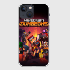 Чехол для iPhone 13 mini с принтом Minecraft Dungeons в городе Новоалтайск,  |  | dungeons | game | microsoft | minecraft | pixel | выживание | зомби | игра | крафт | крипер | лава | летсплей | майнкрафт | майнкрафтер | майнкрафтеры | пиксели | пиксель | пиксельный