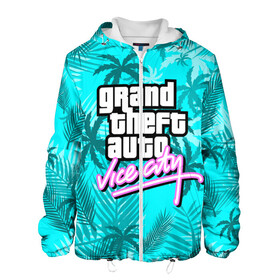Мужская куртка 3D с принтом GTA VICE CITY в городе Новоалтайск, ткань верха — 100% полиэстер, подклад — флис | прямой крой, подол и капюшон оформлены резинкой с фиксаторами, два кармана без застежек по бокам, один большой потайной карман на груди. Карман на груди застегивается на липучку | grand theft auto | grove street | grove street 4 life | gta | gta 4 | gta 5 | gta sa | gta v | samp | san andreas | грув стрит | игры | самп | сан андреас