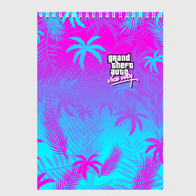 Скетчбук с принтом GTA VICE CITY в городе Новоалтайск, 100% бумага
 | 48 листов, плотность листов — 100 г/м2, плотность картонной обложки — 250 г/м2. Листы скреплены сверху удобной пружинной спиралью | grand theft auto | grove street | grove street 4 life | gta | gta 4 | gta 5 | gta sa | gta v | gta vice city | samp | san andreas | vice city | грув стрит | игры | самп | сан андреас