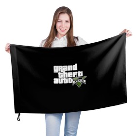Флаг 3D с принтом GTA 5 в городе Новоалтайск, 100% полиэстер | плотность ткани — 95 г/м2, размер — 67 х 109 см. Принт наносится с одной стороны | grand theft auto | grove street | grove street 4 life | gta | gta 4 | gta 5 | gta sa | gta v | gta vice city | samp | san andreas | vice city | грув стрит | игры | самп | сан андреас