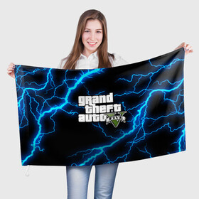 Флаг 3D с принтом GTA 5 в городе Новоалтайск, 100% полиэстер | плотность ткани — 95 г/м2, размер — 67 х 109 см. Принт наносится с одной стороны | grand theft auto | grove street | grove street 4 life | gta | gta 4 | gta 5 | gta sa | gta v | gta vice city | samp | san andreas | vice city | грув стрит | игры | самп | сан андреас