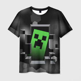 Мужская футболка 3D с принтом Minecraft. в городе Новоалтайск, 100% полиэфир | прямой крой, круглый вырез горловины, длина до линии бедер | craft | game | mine | minecraft | minecraftmemories | pixel | tnt | twitter | блок | динамит | игра | красный блок | майнкрафт | маркус перссон | пиксель | ремесло | тротил | шахта