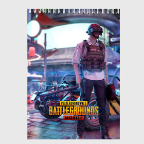 Скетчбук с принтом Pubg в городе Новоалтайск, 100% бумага
 | 48 листов, плотность листов — 100 г/м2, плотность картонной обложки — 250 г/м2. Листы скреплены сверху удобной пружинной спиралью | battleground | game | gamer | playerunknown battleground | pubg | pubg mobile | royal battle | битва | детские | игра | мужские | оружие | пабж