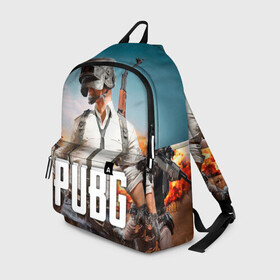 Рюкзак 3D с принтом PUBG в городе Новоалтайск, 100% полиэстер | лямки с регулируемой длиной, сверху петелька, чтобы рюкзак можно было повесить на вешалку. Основное отделение закрывается на молнию, как и внешний карман. Внутри два дополнительных кармана, один из которых закрывается на молнию. По бокам два дополнительных кармашка | battleground | game | gamer | playerunknown battleground | pubg | pubg mobile | royal battle | битва | детские | игра | мужские | оружие | пабж