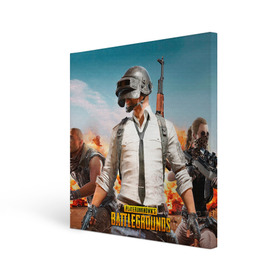 Холст квадратный с принтом PUBG в городе Новоалтайск, 100% ПВХ |  | battleground | game | gamer | playerunknown battleground | pubg | pubg mobile | royal battle | битва | детские | игра | мужские | оружие | пабж
