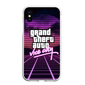 Чехол для iPhone XS Max матовый с принтом GTA VICE CITY в городе Новоалтайск, Силикон | Область печати: задняя сторона чехла, без боковых панелей | grand theft auto | grove street | grove street 4 life | gta | gta 4 | gta 5 | gta sa | gta v | gta vice city | neon | samp | san andreas | vice city | грув стрит | игры | неон | самп | сан андреас