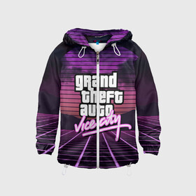 Детская ветровка 3D с принтом GTA VICE CITY в городе Новоалтайск, 100% полиэстер | подол и капюшон оформлены резинкой с фиксаторами, по бокам два кармана без застежек, один потайной карман на груди | grand theft auto | grove street | grove street 4 life | gta | gta 4 | gta 5 | gta sa | gta v | gta vice city | neon | samp | san andreas | vice city | грув стрит | игры | неон | самп | сан андреас