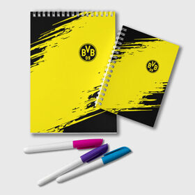 Блокнот с принтом BORUSSIA в городе Новоалтайск, 100% бумага | 48 листов, плотность листов — 60 г/м2, плотность картонной обложки — 250 г/м2. Листы скреплены удобной пружинной спиралью. Цвет линий — светло-серый
 | borussia | fc | football | football club | sport | боруссия | спорт | спортивные | униформа | фк | футбол | футбольный клуб