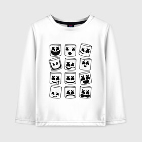Детский лонгслив хлопок с принтом FORTNITE x MARSHMELLO в городе Новоалтайск, 100% хлопок | круглый вырез горловины, полуприлегающий силуэт, длина до линии бедер | deadmau5 | fortnite | fortnite 2 | fortnite x маршмелло | ikonik | marshmello | ninja | ninja streamer | raven | travis scott | ворон | иконик | ниндзя | пили | рейвен | трэвис скотт | фортнайт