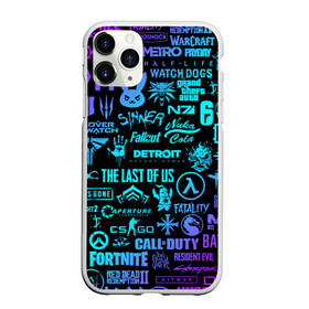 Чехол для iPhone 11 Pro матовый ЛОГОТИПЫ ИГР: в городе Новоалтайск, Силикон | | beyond good and evil | brawl stars | call of duty | cyberpunk 2077 | death stranding | detroit become human | far cry | fortnite | overwatch | tes | the elder scrolls | the last of us | warframe | watch dogs | варфрейм | киберпанк 2077 | мас