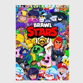 Скетчбук с принтом BRAWL STARS ВСЕ БРАВЛЕРЫ в городе Новоалтайск, 100% бумага
 | 48 листов, плотность листов — 100 г/м2, плотность картонной обложки — 250 г/м2. Листы скреплены сверху удобной пружинной спиралью | bibi | brawl stars | coach mike | crow | gale | leon | leon shark | max | mecha crow | mortis | mr.p | nani | phoenix | sally leon | sandy | spike | sprout | tara | virus 8 bit | werewolf | ворон | оборотень