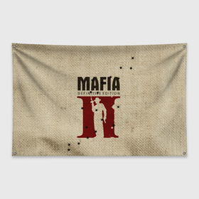 Флаг-баннер с принтом Mafia 2 в городе Новоалтайск, 100% полиэстер | размер 67 х 109 см, плотность ткани — 95 г/м2; по краям флага есть четыре люверса для крепления | 2 | 2020 | definitive | edition | mafia | банда | вито | гангстеры | герои | дон | игра | капоне | компьютерная | корлеоне | крестный | культ | мафия | мешковина | настольная | отец | персонаж | фильм