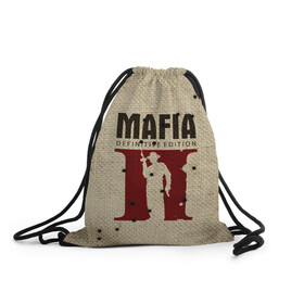 Рюкзак-мешок 3D с принтом Mafia 2 в городе Новоалтайск, 100% полиэстер | плотность ткани — 200 г/м2, размер — 35 х 45 см; лямки — толстые шнурки, застежка на шнуровке, без карманов и подкладки | Тематика изображения на принте: 2 | 2020 | definitive | edition | mafia | банда | вито | гангстеры | герои | дон | игра | капоне | компьютерная | корлеоне | крестный | культ | мафия | мешковина | настольная | отец | персонаж | фильм