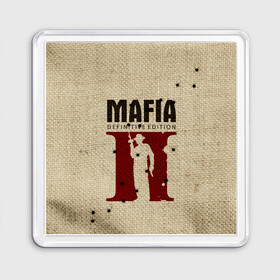 Магнит 55*55 с принтом Mafia 2 в городе Новоалтайск, Пластик | Размер: 65*65 мм; Размер печати: 55*55 мм | 2 | 2020 | definitive | edition | mafia | банда | вито | гангстеры | герои | дон | игра | капоне | компьютерная | корлеоне | крестный | культ | мафия | мешковина | настольная | отец | персонаж | фильм