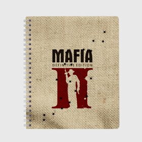 Тетрадь с принтом Mafia 2 в городе Новоалтайск, 100% бумага | 48 листов, плотность листов — 60 г/м2, плотность картонной обложки — 250 г/м2. Листы скреплены сбоку удобной пружинной спиралью. Уголки страниц и обложки скругленные. Цвет линий — светло-серый
 | 2 | 2020 | definitive | edition | mafia | банда | вито | гангстеры | герои | дон | игра | капоне | компьютерная | корлеоне | крестный | культ | мафия | мешковина | настольная | отец | персонаж | фильм