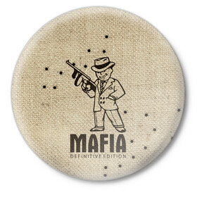 Значок с принтом Mafia 2 в городе Новоалтайск,  металл | круглая форма, металлическая застежка в виде булавки | Тематика изображения на принте: 2 | 2020 | definitive | edition | mafia | банда | вито | гангстеры | герои | дон | игра | капоне | компьютерная | корлеоне | крестный | культ | мафия | мешковина | настольная | отец | персонаж | фильм
