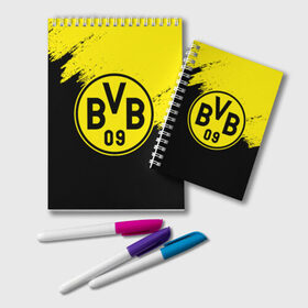 Блокнот с принтом BORUSSIA в городе Новоалтайск, 100% бумага | 48 листов, плотность листов — 60 г/м2, плотность картонной обложки — 250 г/м2. Листы скреплены удобной пружинной спиралью. Цвет линий — светло-серый
 | borussia | fc | football | football club | sport | боруссия | спорт | спортивные | униформа | фк | футбол | футбольный клуб