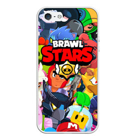 Чехол для iPhone 5/5S матовый с принтом BRAWL STARS ВСЕ БРАВЛЕРЫ в городе Новоалтайск, Силикон | Область печати: задняя сторона чехла, без боковых панелей | Тематика изображения на принте: bibi | brawl stars | coach mike | crow | gale | leon | leon shark | max | mecha crow | mortis | mr.p | nani | phoenix | sally leon | sandy | spike | sprout | tara | virus 8 bit | werewolf | ворон | оборотень