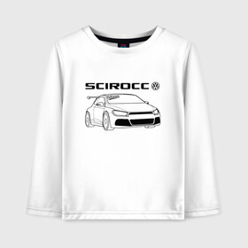 Детский лонгслив хлопок с принтом Scirocco (Z) в городе Новоалтайск, 100% хлопок | круглый вырез горловины, полуприлегающий силуэт, длина до линии бедер | Тематика изображения на принте: amarok | arteon | caravelle | golf | polo | scirocco | teramont | tiguan | touareg | transporter | volkswagen | vw | wv | авто | автомобиль | ам | бренд | карбон | машина | машины | народный автомобиль | фольксваген