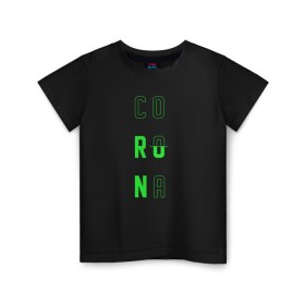 Детская футболка хлопок с принтом Corona Run в городе Новоалтайск, 100% хлопок | круглый вырез горловины, полуприлегающий силуэт, длина до линии бедер | russiarunning | бег | раша ранинг | спорт