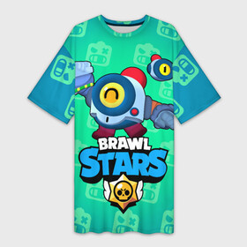 Платье-футболка 3D с принтом Nani   Brawl Stars в городе Новоалтайск,  |  | бравл | бравлер | бравлпасс | бравлстарс | бравлстарсигра | бравлстарсновыйперс | бравлы | нани | робот