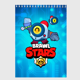 Скетчбук с принтом Nani - Brawl Stars в городе Новоалтайск, 100% бумага
 | 48 листов, плотность листов — 100 г/м2, плотность картонной обложки — 250 г/м2. Листы скреплены сверху удобной пружинной спиралью | бравл | бравлер | бравлпасс | бравлстарс | бравлстарсигра | бравлстарсновыйперс | бравлы | нани | робот