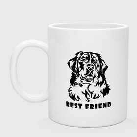 Кружка керамическая с принтом BEST FRIEND | ЛУЧШИЙ ДРУГ (Z) в городе Новоалтайск, керамика | объем — 330 мл, диаметр — 80 мм. Принт наносится на бока кружки, можно сделать два разных изображения | best friend | dog | doggie | doggy | друг человека | другу | кинолог | лабрадор | мохнатый | пес | пёсель | пёсик | подарок | подруге | собака | собакен | собаки | собачка | собачнику
