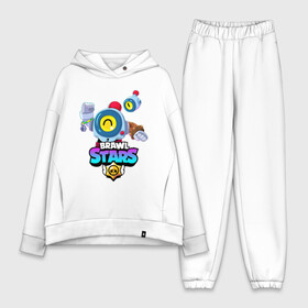 Женский костюм хлопок Oversize с принтом BRAWL STARS NANI в городе Новоалтайск,  |  | bibi | brawl stars | coach mike | crow | gale | leon | leon shark | max | mecha crow | mortis | mr.p | nani | phoenix | sally leon | sandy | spike | sprout | tara | virus 8 bit | werewolf | ворон | оборотень