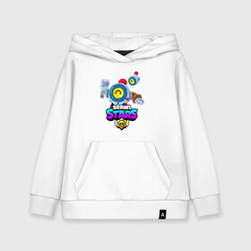 Детская толстовка хлопок с принтом BRAWL STARS NANI в городе Новоалтайск, 100% хлопок | Круглый горловой вырез, эластичные манжеты, пояс, капюшен | bibi | brawl stars | coach mike | crow | gale | leon | leon shark | max | mecha crow | mortis | mr.p | nani | phoenix | sally leon | sandy | spike | sprout | tara | virus 8 bit | werewolf | ворон | оборотень