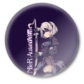 Значок с принтом Nier Automata в городе Новоалтайск,  металл | круглая форма, металлическая застежка в виде булавки | Тематика изображения на принте: 2b | 2b nier automata | a2 | nier | nier automata | nier: automata | ниер | ниер автомата | ниир автомата | ньер автомата
