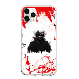 Чехол для iPhone 11 Pro Max матовый с принтом Гуль в городе Новоалтайск, Силикон |  | Тематика изображения на принте: anime | аниме | брызги красок | гуль | гуля | краска | токийский гуль | токио