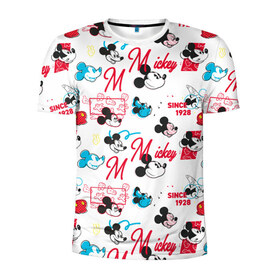 Мужская футболка 3D спортивная с принтом Mickey Mouse, в городе Новоалтайск, 100% полиэстер с улучшенными характеристиками | приталенный силуэт, круглая горловина, широкие плечи, сужается к линии бедра | disney | mickey mouse | vdpartat | дисней | маус | мики | микки | микки маус | мышонок микки | паттерн | текстура