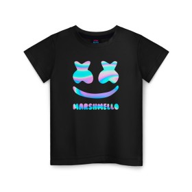 Детская футболка хлопок с принтом Marshmello в городе Новоалтайск, 100% хлопок | круглый вырез горловины, полуприлегающий силуэт, длина до линии бедер | fortnite | marshmello | диджей | маршмелло | маршмеллоу | маршмелоу | музыка | фортнайт