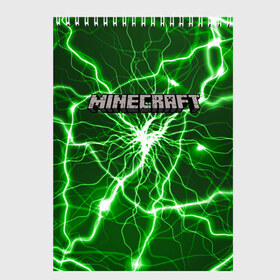 Скетчбук с принтом MINECRAFT в городе Новоалтайск, 100% бумага
 | 48 листов, плотность листов — 100 г/м2, плотность картонной обложки — 250 г/м2. Листы скреплены сверху удобной пружинной спиралью | creeper | game | minecraft | блоки | игра | квадраты | компьютерная | крипер | майнкрафт | огонь
