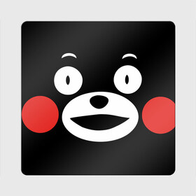 Магнит виниловый Квадрат с принтом Kumamon в городе Новоалтайск, полимерный материал с магнитным слоем | размер 9*9 см, закругленные углы | fire | for | glory | hell | japan | kumamon | of course | ofc | satan | the | иероглифы | кумамон | медведь | огонь | пожар | сатана | япония