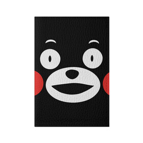 Обложка для паспорта матовая кожа с принтом  Kumamon в городе Новоалтайск, натуральная матовая кожа | размер 19,3 х 13,7 см; прозрачные пластиковые крепления | fire | for | glory | hell | japan | kumamon | of course | ofc | satan | the | иероглифы | кумамон | медведь | огонь | пожар | сатана | япония