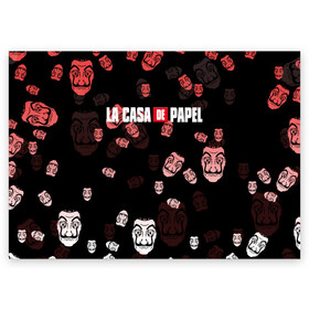 Поздравительная открытка с принтом La Casa de Papel (Z) в городе Новоалтайск, 100% бумага | плотность бумаги 280 г/м2, матовая, на обратной стороне линовка и место для марки
 | Тематика изображения на принте: la casa de papel | netflix | берлин | бумажный дом | лиссабон | профессор | сальва | токио