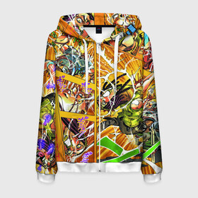 Мужская толстовка 3D на молнии с принтом JoJos Bizarre Adventure в городе Новоалтайск, 100% полиэстер | длина до линии бедра, манжеты и пояс оформлены мягкой тканевой резинкой, двухслойный капюшон со шнурком для регулировки, спереди молния, по бокам два кармана | anime | jojo | аниме | джоджо | жожо | комикс | манга | мультик | мультфильм | персонаж