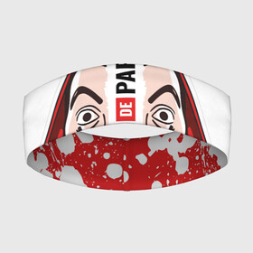 Повязка на голову 3D с принтом Бумажный дом | La Casa de Papel (Z) в городе Новоалтайск,  |  | la casa de papel | netflix | берлин | бумажный дом | лиссабон | профессор | сальва | токио