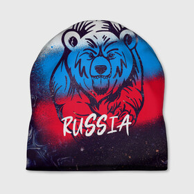 Шапка 3D с принтом Russia Bear в городе Новоалтайск, 100% полиэстер | универсальный размер, печать по всей поверхности изделия | 12 июня | bear | marble | russia | грозный медведь | день россии | медведь | мишка | мрамор | мраморная | праздник | россия | страна | триколор | флаг