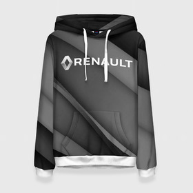 Женская толстовка 3D с принтом RENAULT. в городе Новоалтайск, 100% полиэстер  | двухслойный капюшон со шнурком для регулировки, мягкие манжеты на рукавах и по низу толстовки, спереди карман-кенгуру с мягким внутренним слоем. | abstract | auto | brand | car | geometry | renault | sport | texture | абстракция | авто | автомобильные | бренд | геометрия | классика | машины | модные | ренаулт | спорт | стиль | текстура